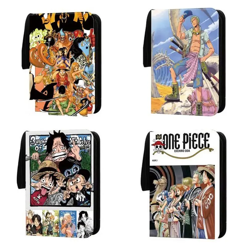 40-900pcs Anime One Piece Luffy Zoro Card Book Pu Super Large Capacity Card Binder Display Game Collection Card Kids Toy Gift