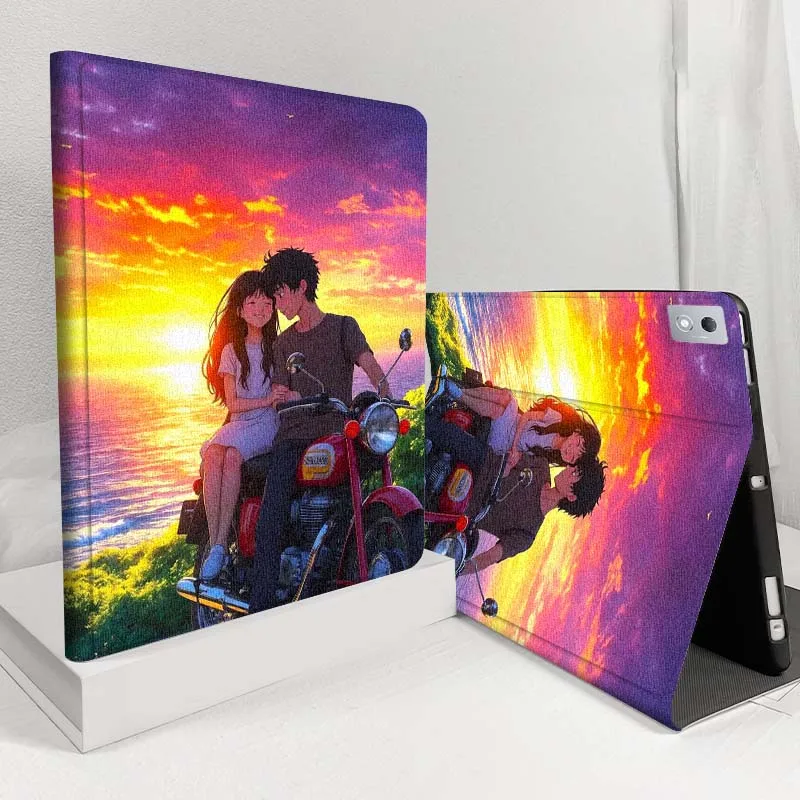 

Motorcycle Couple Anime Tablet Case For Xiaoxin Legion Tab Y900 Y700 K10 M10 P11 Pad Pro GT Plus 3rd Gen 4 8.8 11 11.5