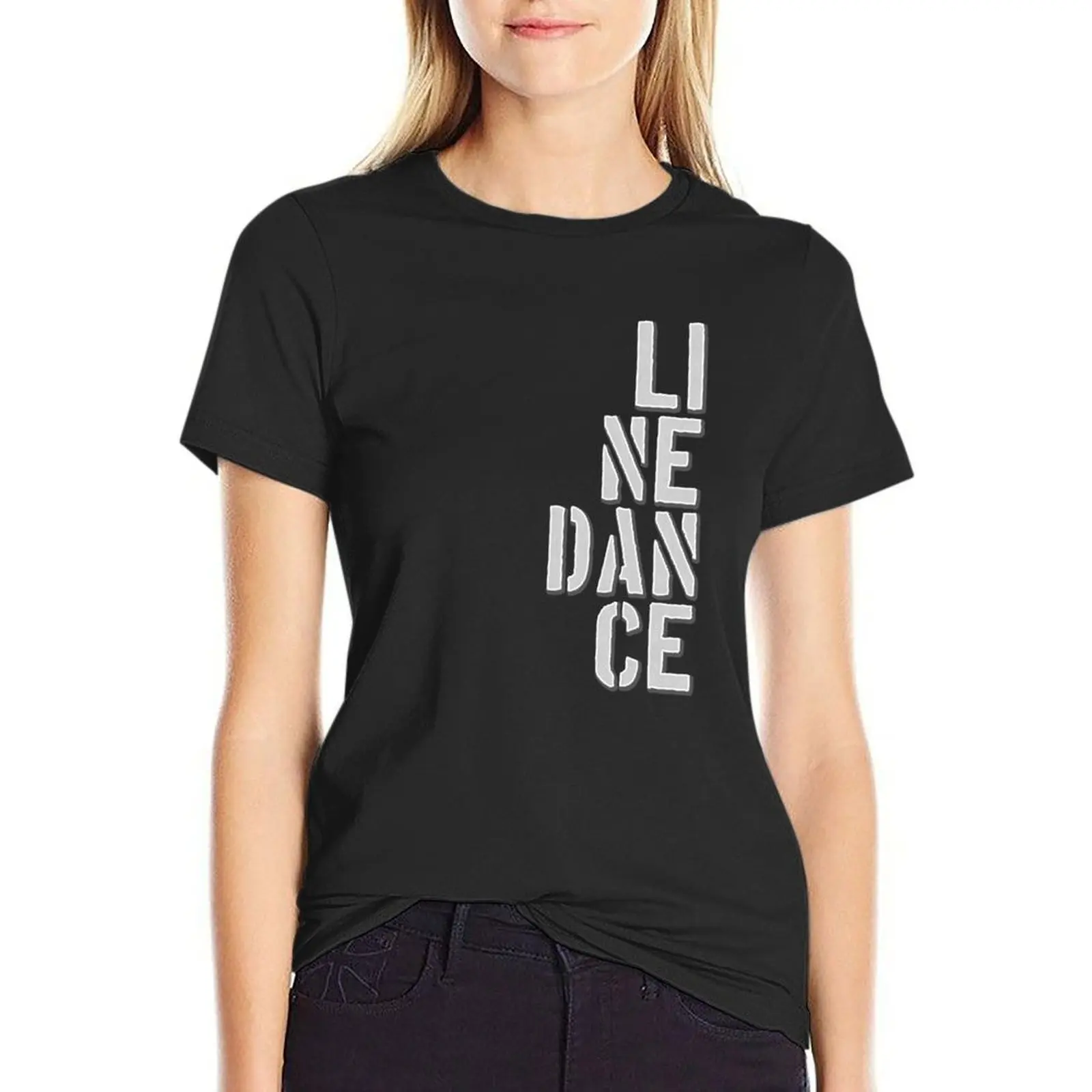 Line Dancing Line Dance T-Shirt female kawaii clothes vintage clothes Woman clothes