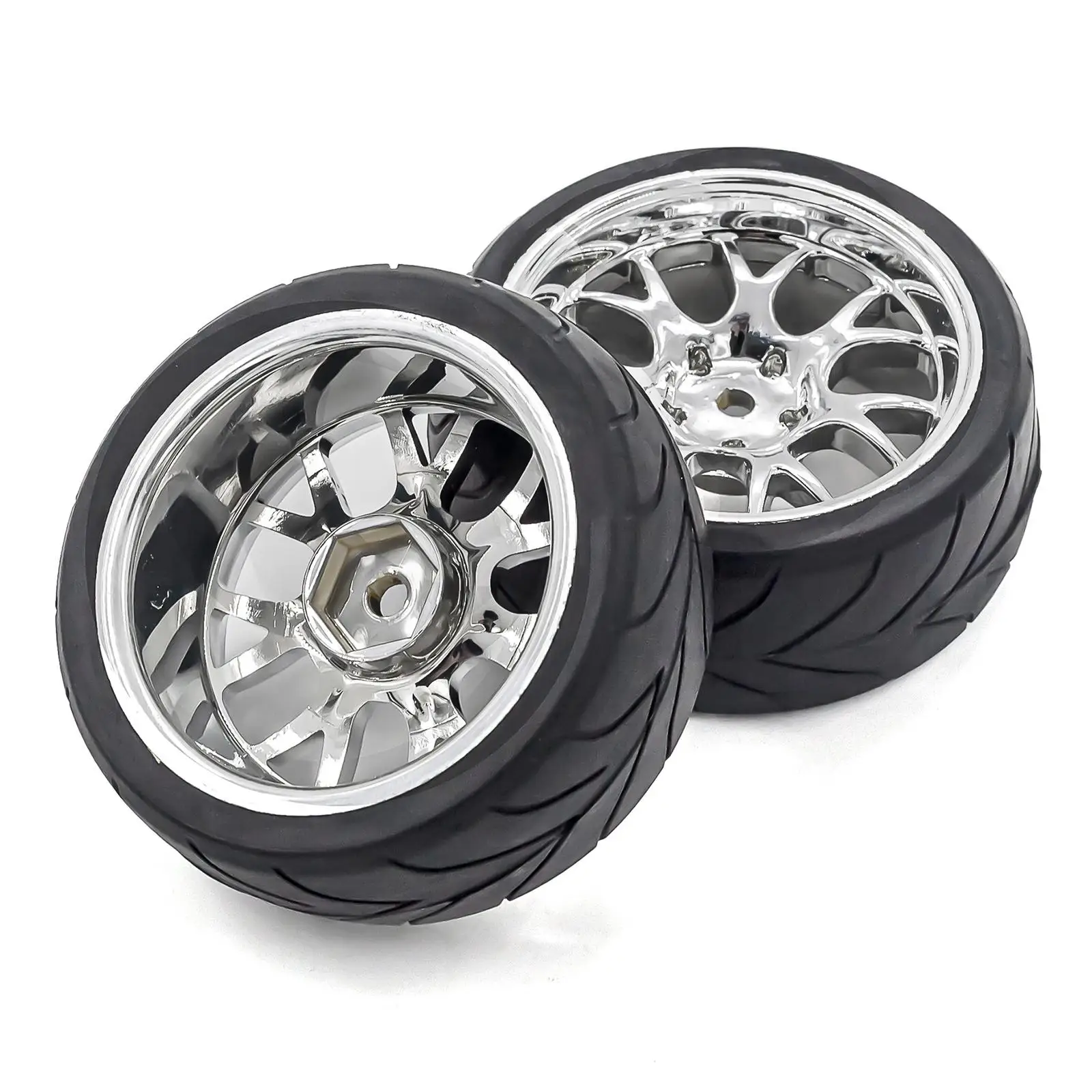 4 Pieces RC Car Wheels And Tires Monster Truck Wheel Rims Rubber Foam Inserts Practical Anti-Skid Feature Suitable for te