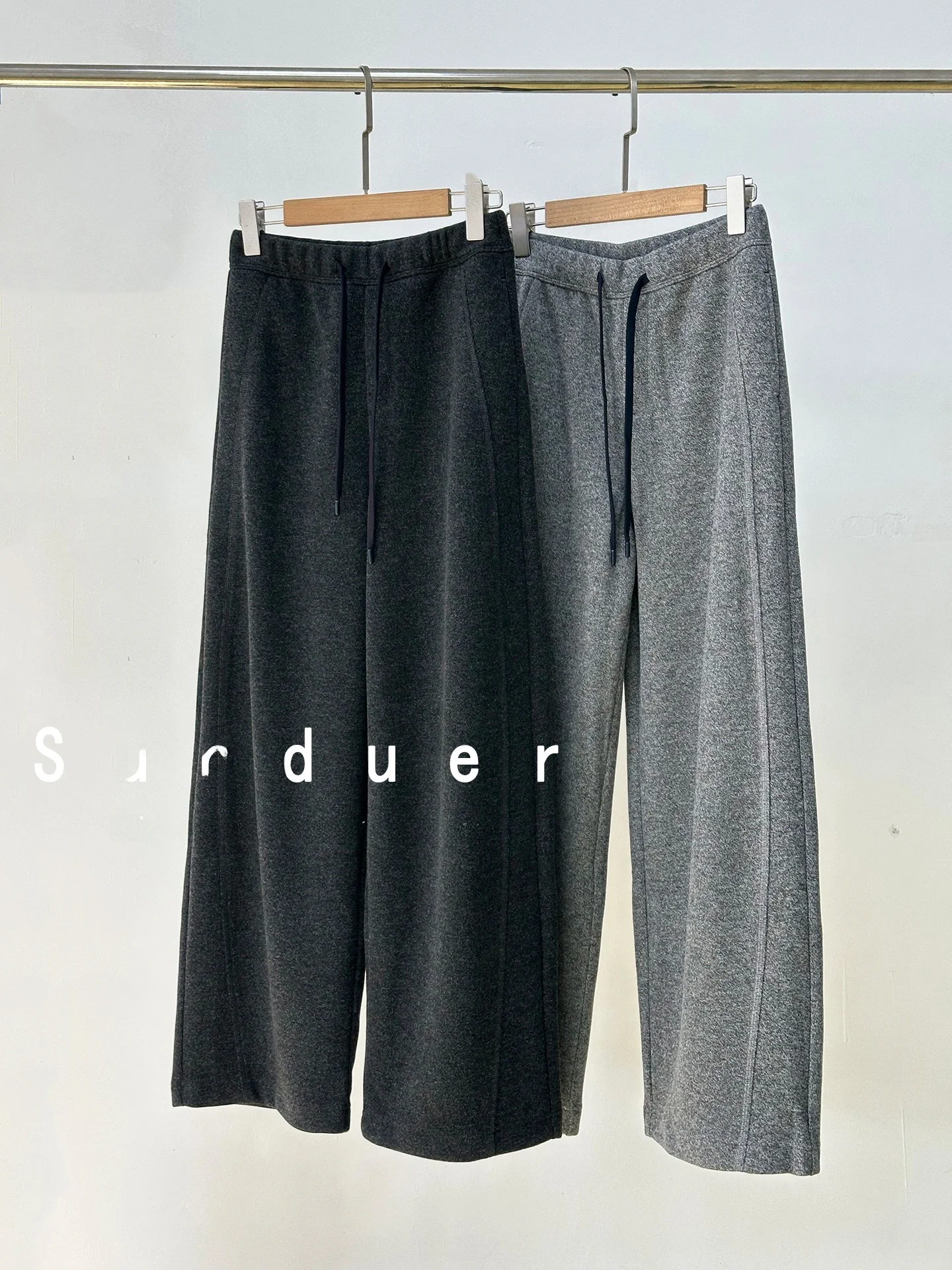 

Faionable Casual Pants Women's Straight Leg Elastic Waist Versatile Autumn Winter New Sle High Quali Polyester Fiber