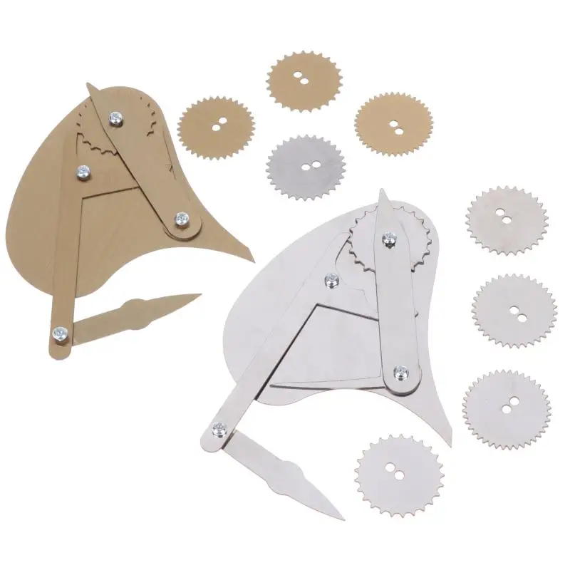 Mechanical Gear Ruling Pen Metal Drawing Tool Adjustable Curve Straight Line Drafting Instrument Roller Wheel Drawing Scriber