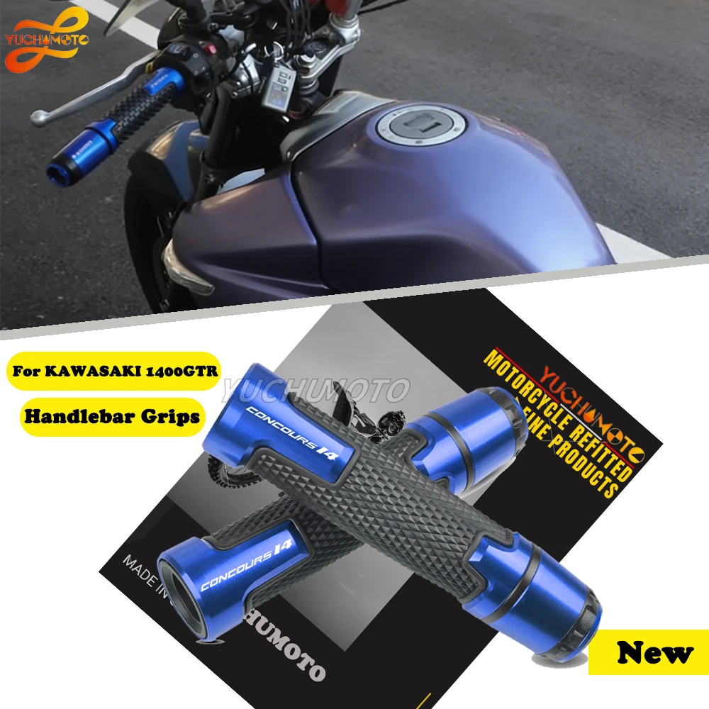Poignées de guidon de moto, extrémités de poignée de guidon 7/8 "22mm, pour Kawasaki 1400 GTR CONCOURS1400 GTR 2007-2024