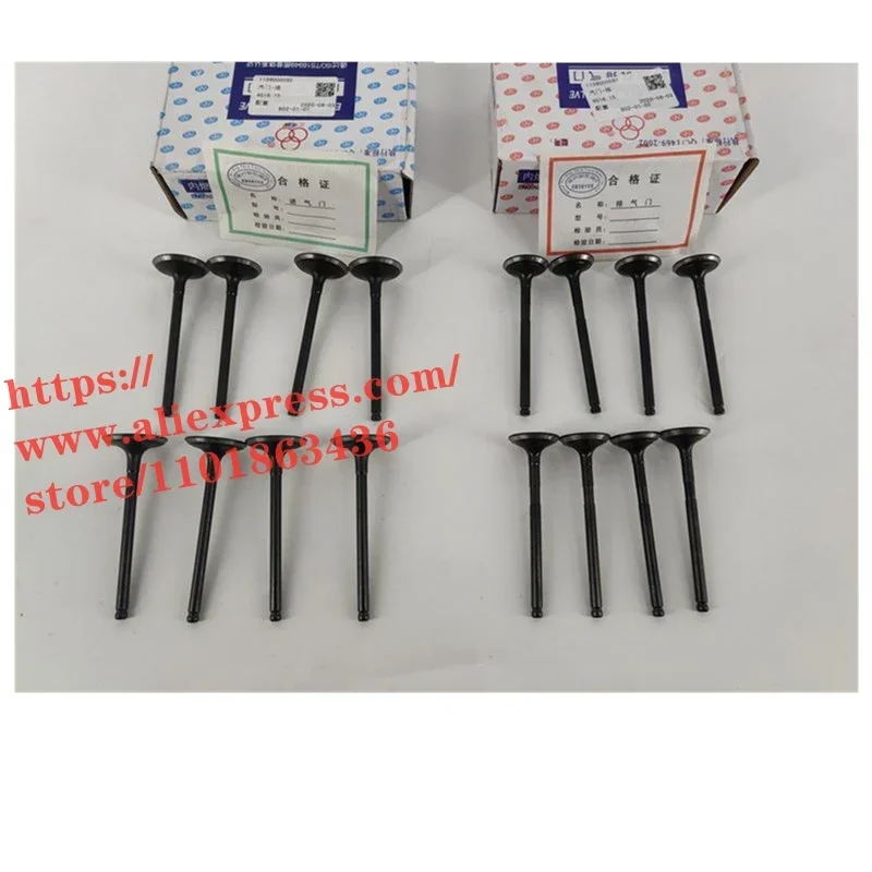 16pcs/set Engine Intake Valve & Exhaust Valve for Geely Vision Emgrand EC7