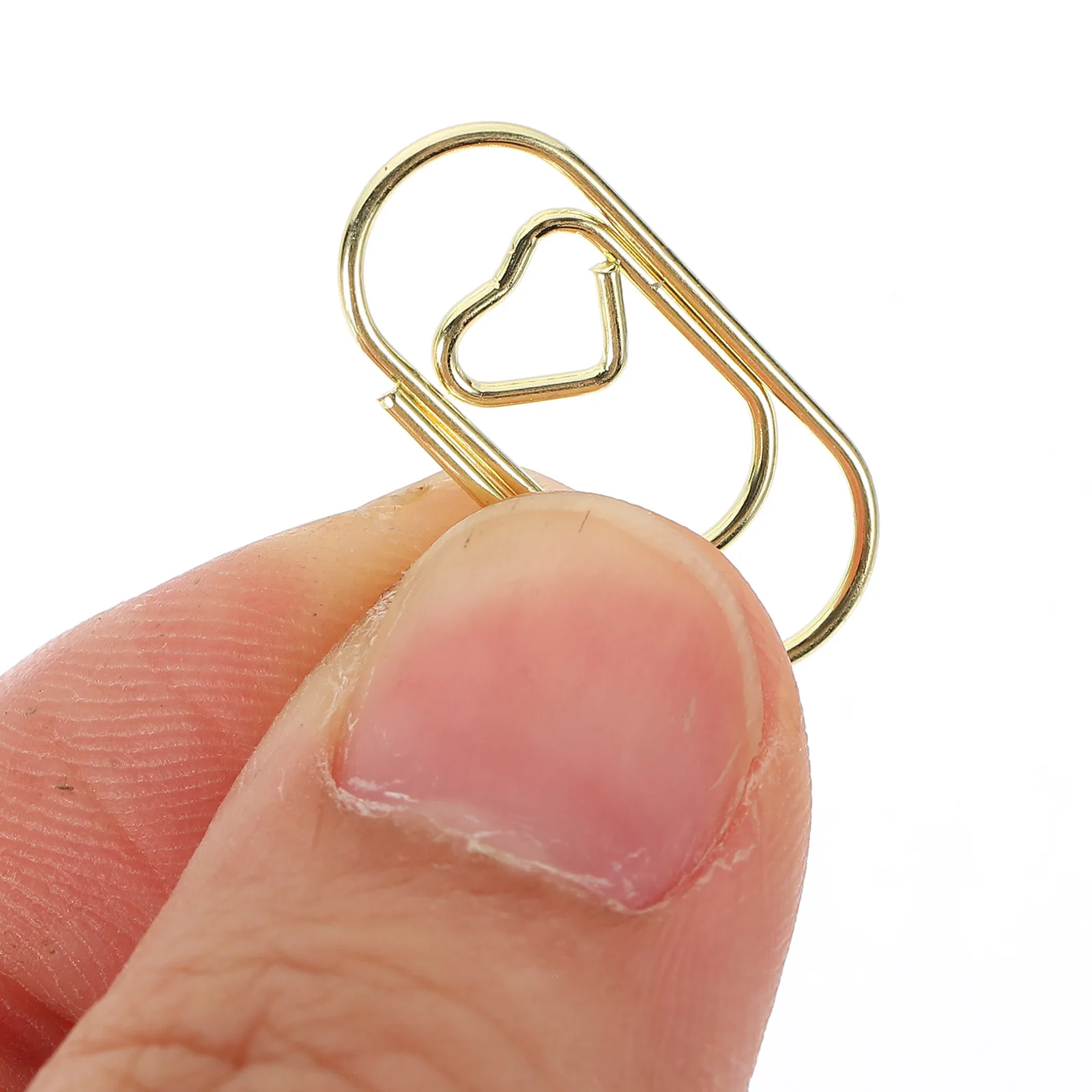 

100pcs Paper 20mm Golden Office Crafts Decorative Practical Metal Love Paper Book Reading Clips Clips Letter Folder