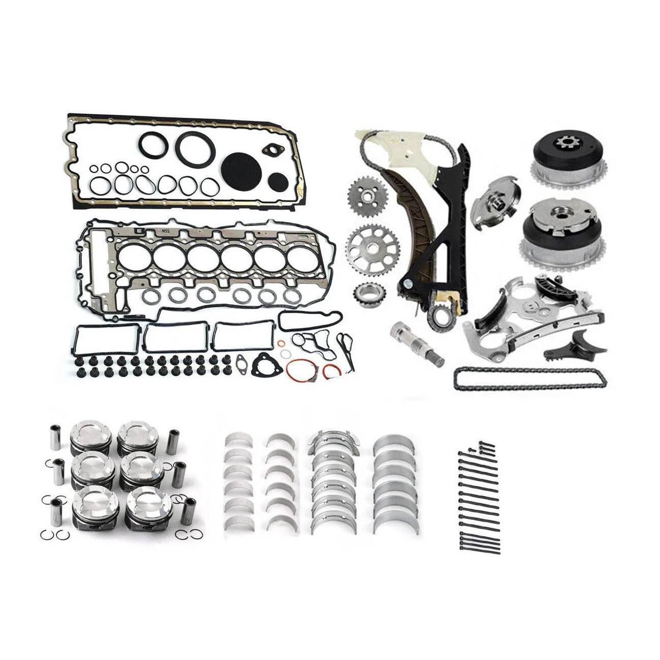 2026 Engine Overhaul Rebuild Kit & Timing Chain Kit Oil Pump Cam Gear for BMW 3.0