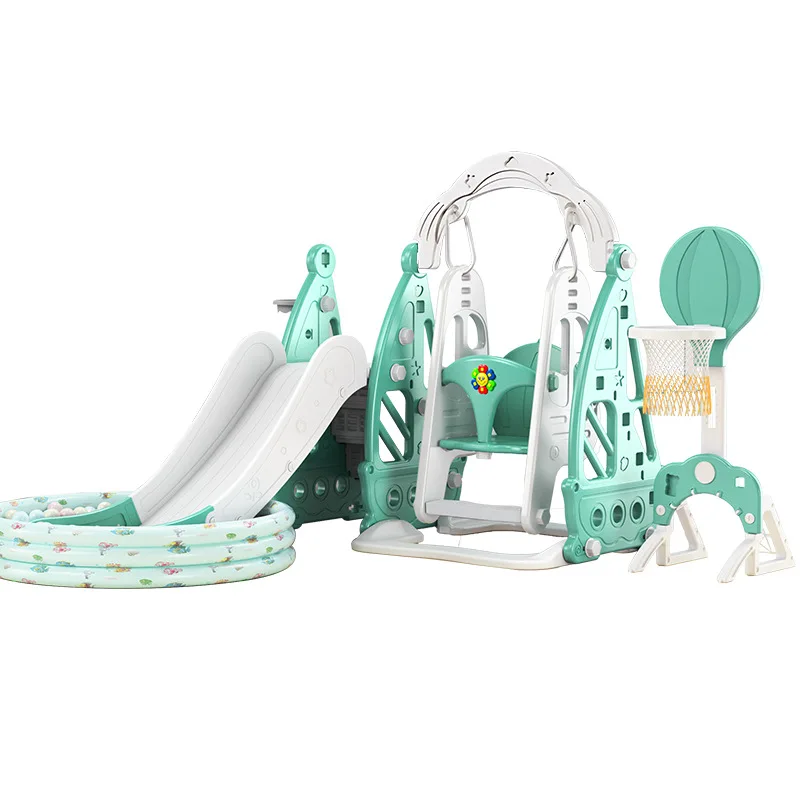 Heightened Kids Slide, Indoor & Outdoor Multi-functional Slide Swing Combo Mini Playground