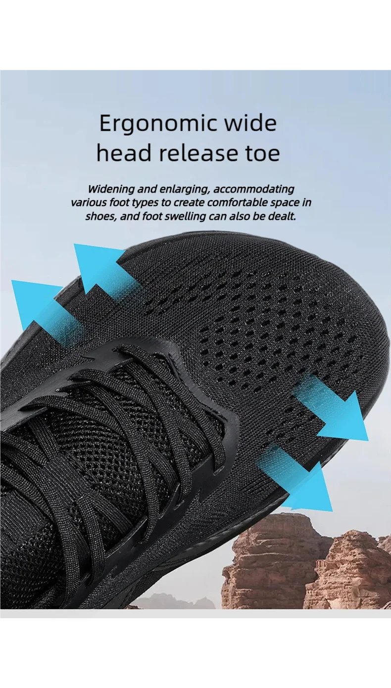 2026 Neu eingetroffene Herren-Wanderschuhe: Atmungsaktive Schnür-Trekking-Schuhe für Herren mit Dämpfung für Outdoor-Klettern und Tourismus – Detail 8