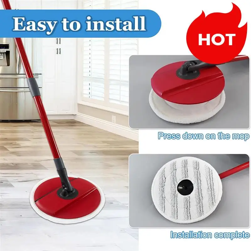 A01V-6 Stuks Mop Vervanging Voor Vileda Clean Spin Mop Hoofd Vullingen Wasbare Hoofd Mop Voor Reinigen Vloer