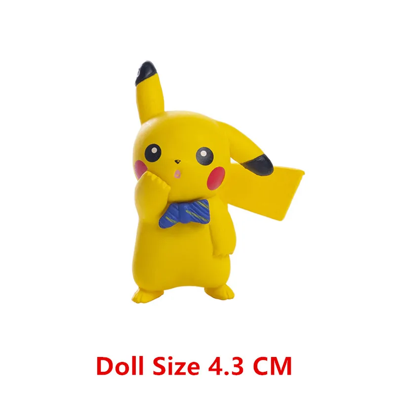 Pokemon-Figuren 3-9 cm Cartoon-Film-Anime-Figur Glurak Pikachu Mewtu Taschenmonster Actionfiguren Modell Geschenke