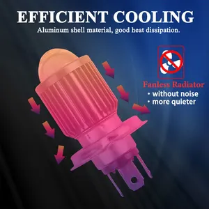 1 adet 10000lm h4 motosiklet için led far h6 ba20d p15d led, csp, lens, beyaz, sarı, hi-lo ışın motosiklet, scooter, ışık yarışı 12-En çok satılan, süper beyaz far-no. 11