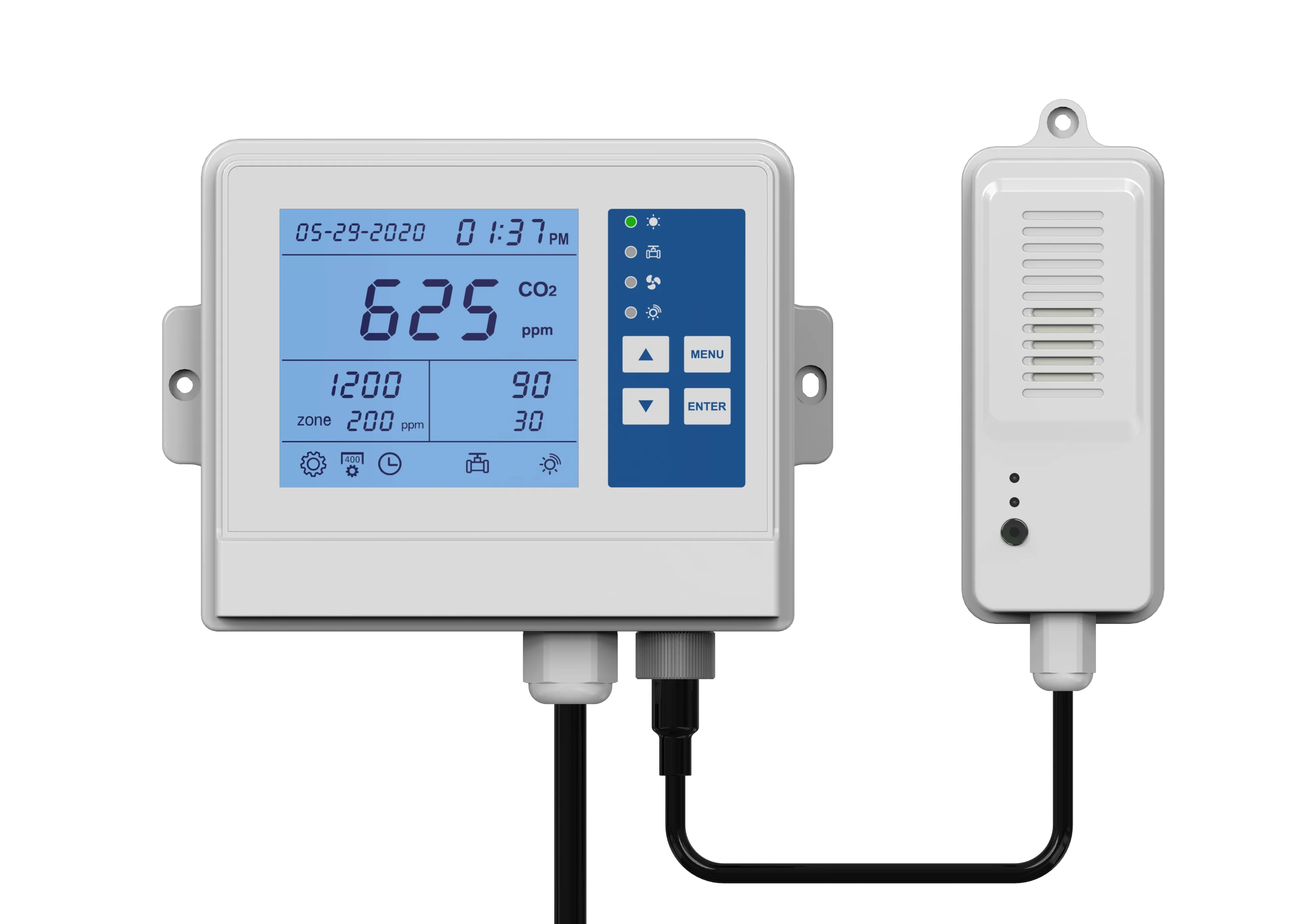 Controlador De Dióxido De Carbono Para Estufa, Sonda De Sensor, Novo, SA1600P, CO2-Temperature-RH