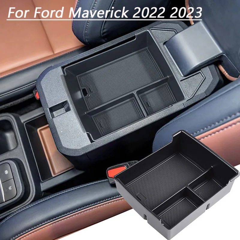 

Center Console Organizer For Ford Maverick 2022 2023 2024 Auto Armrest ABS Storage Box Insert Tray Car Interior Accessories