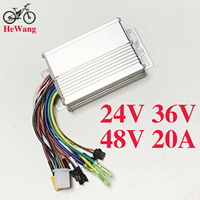 24V 36V 48V 20A E-Scooter Brushless Motor Controller Three-mode Sine Wave 350W 500W for KUGOO M4 E-Bicycle No. 2 Protocol Meter