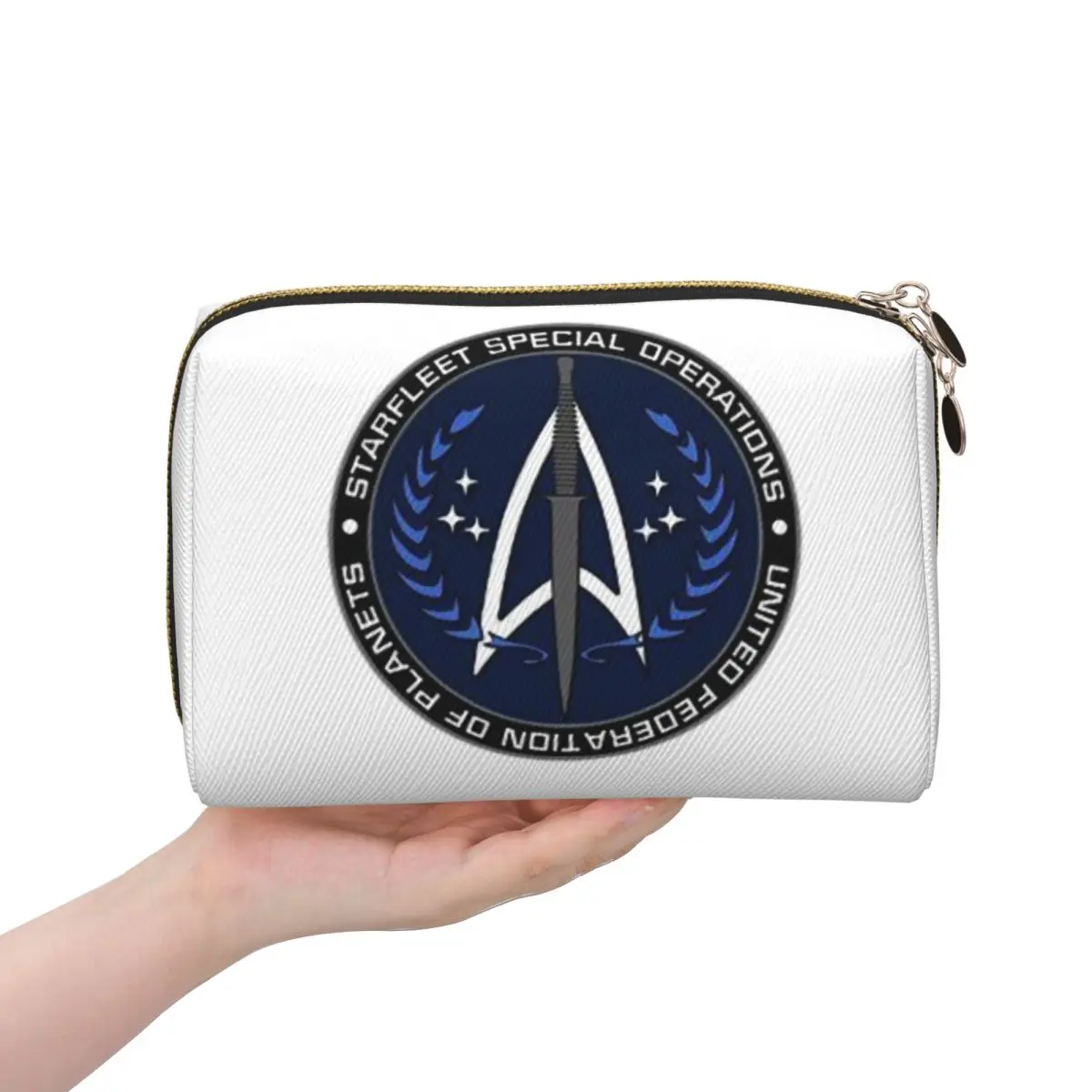 Star Treks Science Fiction TV Series Women Cosmetic Bags Travel Makeup Organizer Pouch Toiletry Storage Dopp Kit Box