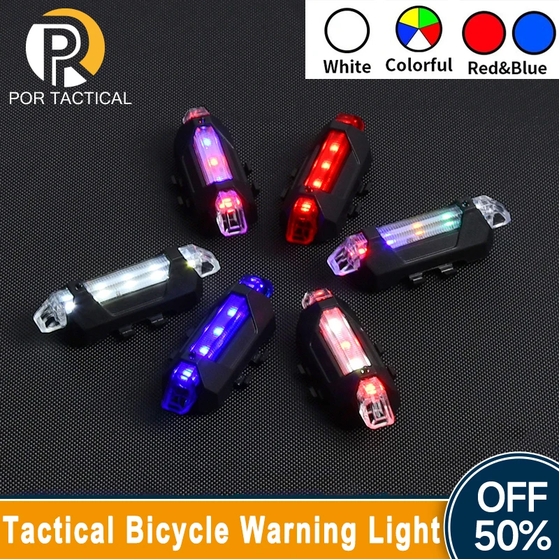 WADSN USB LED Bicycle Tail Light Rechargeable Mountain Bike Safety Warning Front and Rear Flashing Lamp Night Riding Accessories