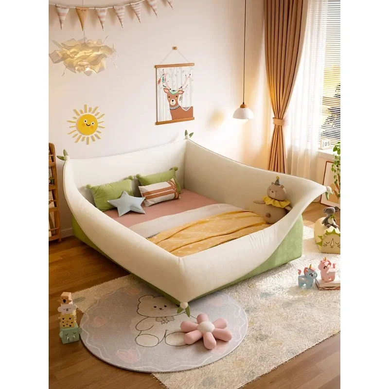 

Internet celebrity creative magic pocket with guardrail parent-child bed fence simple splicing baby fabric bird's nest bed