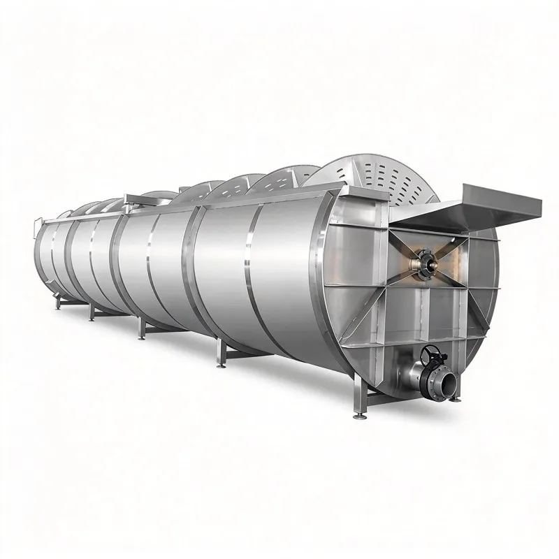 Spiral Poultry Precooling Machine 304 Stainless Steel Chicken Duck Carcass Chiller For Slaughter Processing Line Customized