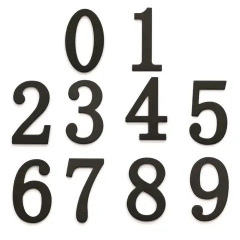 Black Metal House Number with Magnets 7*4cm Door Numbers Apartment Door Number for Outdoor Hotel Home Mailbox Label