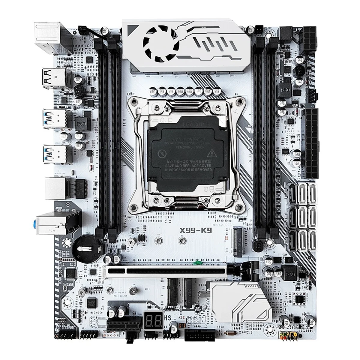اللوحة الأم BVBV X99 K9 LGA 2011-3 VRM مروحة تبريد تدعم 4X DDR4 RAM تدعم وحدة المعالجة المركزية من سلسلة Xeon E5 V3/V4/Core 17 Series CPU