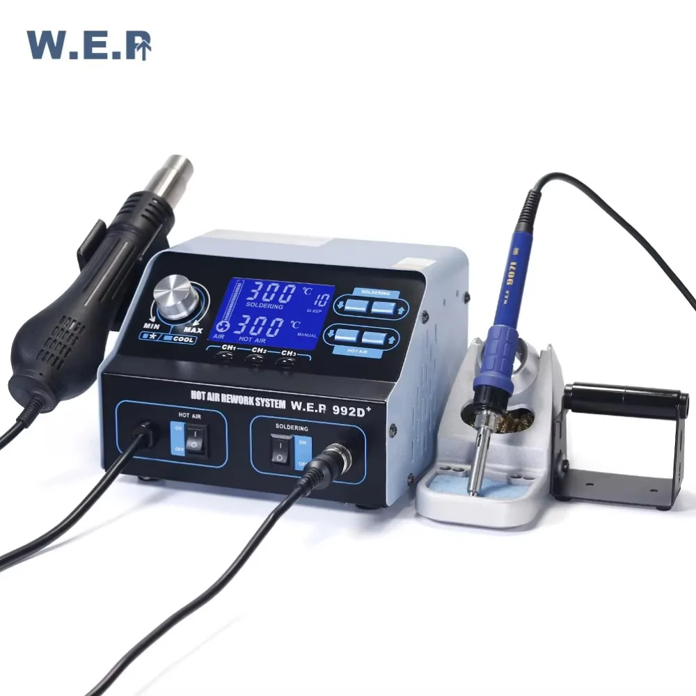 

WEP 992D+ hot air gan for repair cellphone BGA soldering machine desoldering rework station