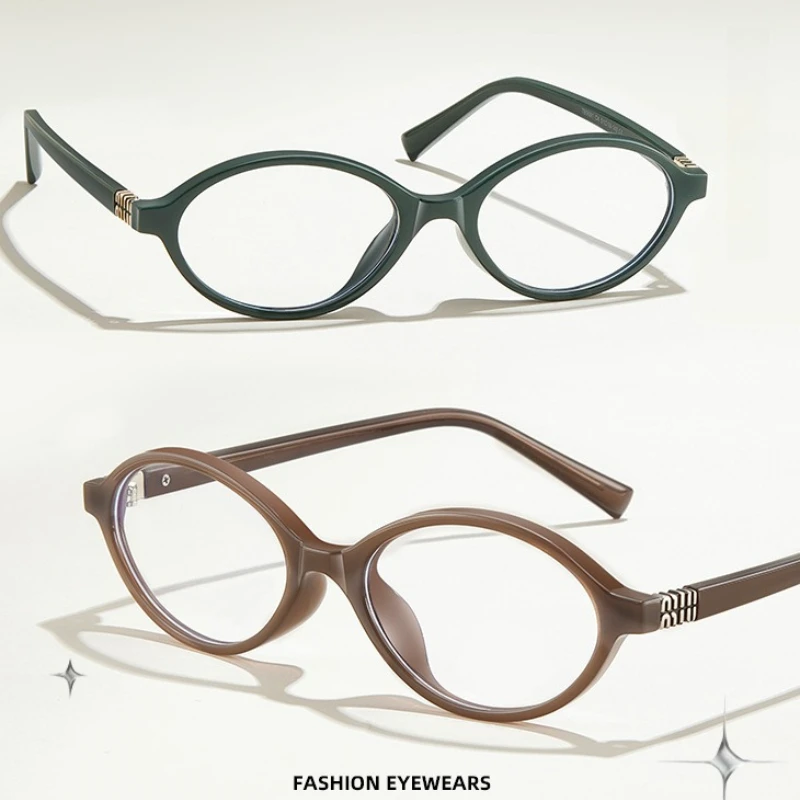 CLLOIO الكلاسيكية إطارات صغيرة مكافحة بلو راي قصر النظر نظارات النساء الرجعية البيضاوي نظارات للقراءة المضادة للانعكاس النظارات الطبية #5