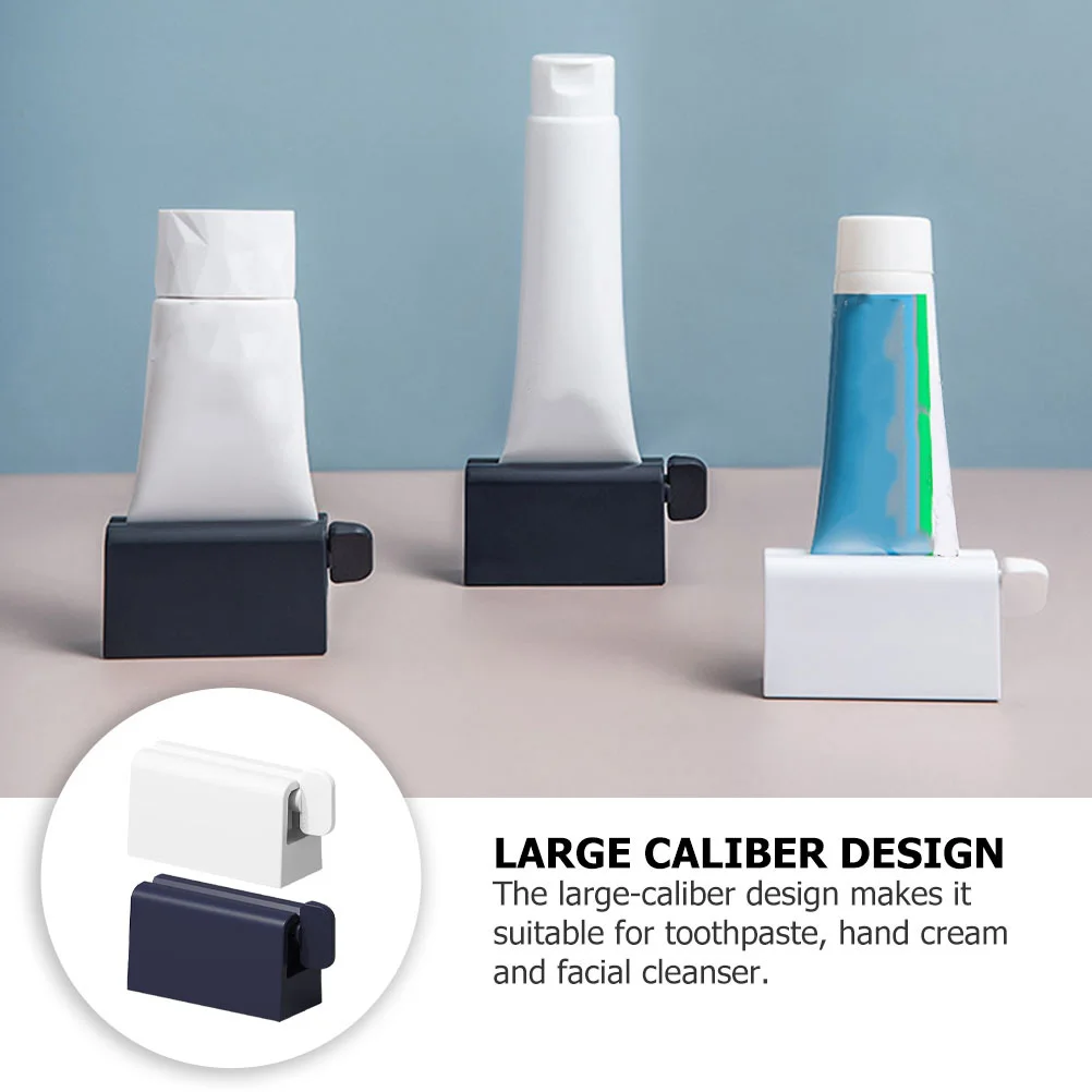 2 قطعة عصارة معجون الأسنان موزع ABS سيليكون قاعدة دليل الضغط أداة للحمام اكسسوارات معجون الأسنان أنبوب الطارد #1