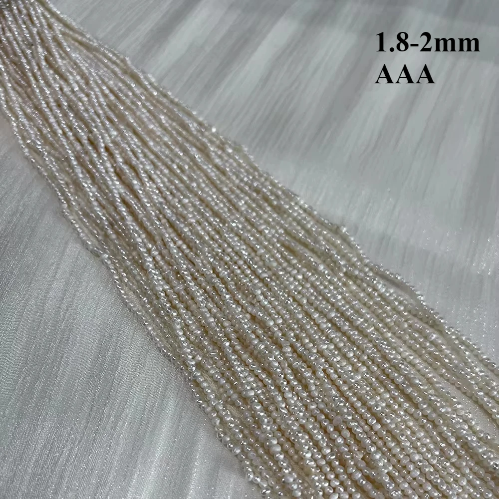 

1.8-2mm AAA Natural Freshwater Pearl Threaded Irregular Shaped Spacer Beads for Jewelry Making DIY Necklace Bracelet Accessories