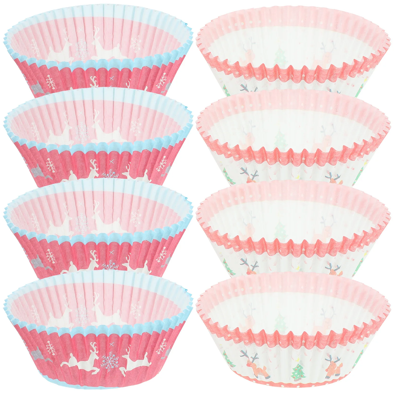 400 قطعة بطانات كب كيك عيد الميلاد أكواب الخبز الورقية عطلة حفل زفاف الحلوى ديكور عيد الميلاد يعامل المجمع مقلاة الكعك #3