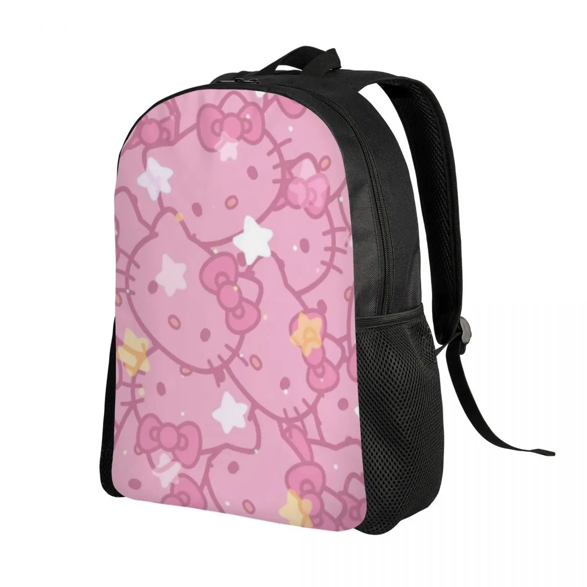 Custom Sanrio Kitty Hello Kitty Backpack for Girls Boys Cartoon College School Travel Bags Women Men Bookbag Fits 15 Inch Laptop