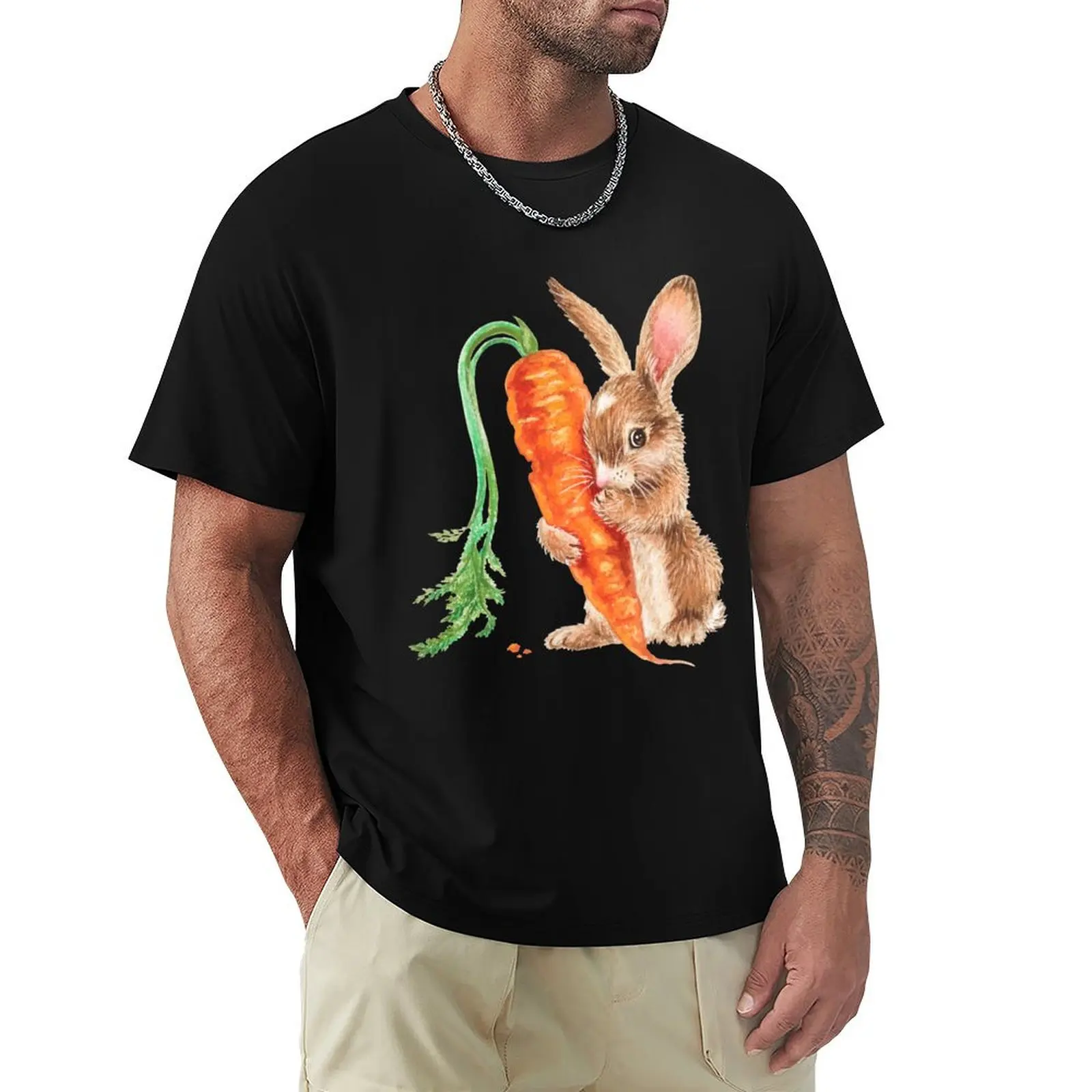 Bunny by Maria Tiqwah T-Shirt Classic Crew Neck Cotton T-Shirt
