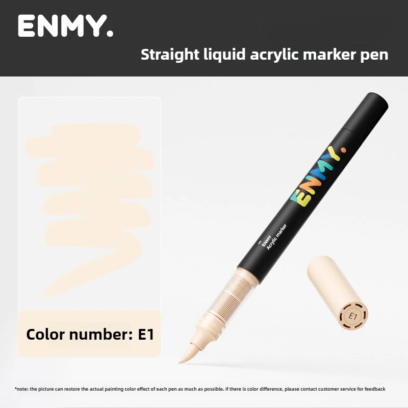 

1 PC ENMY 60 Colors Direct Liquid Acrylic Markers Blendable Soft Tip Non-Transparent Art Markers School Supplies Stationery