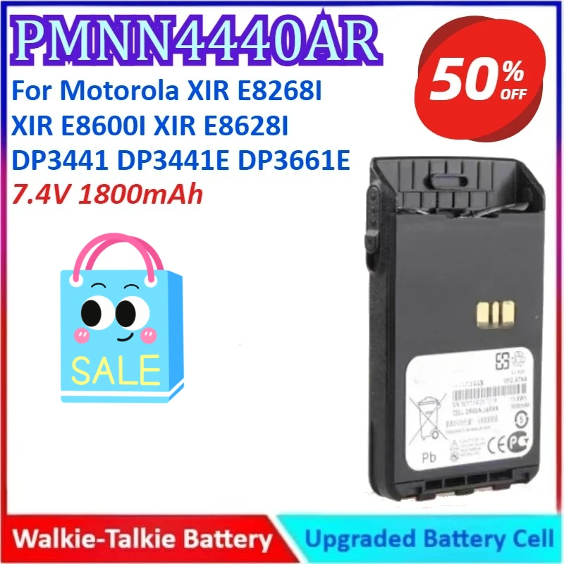 

PMNN4440AR 7.4V 1800mAh Walkie Talkie Battery For Motorola XIR E8268I XIR E8600I XIR E8628I DP3441 DP3441E DP3661E High Quality