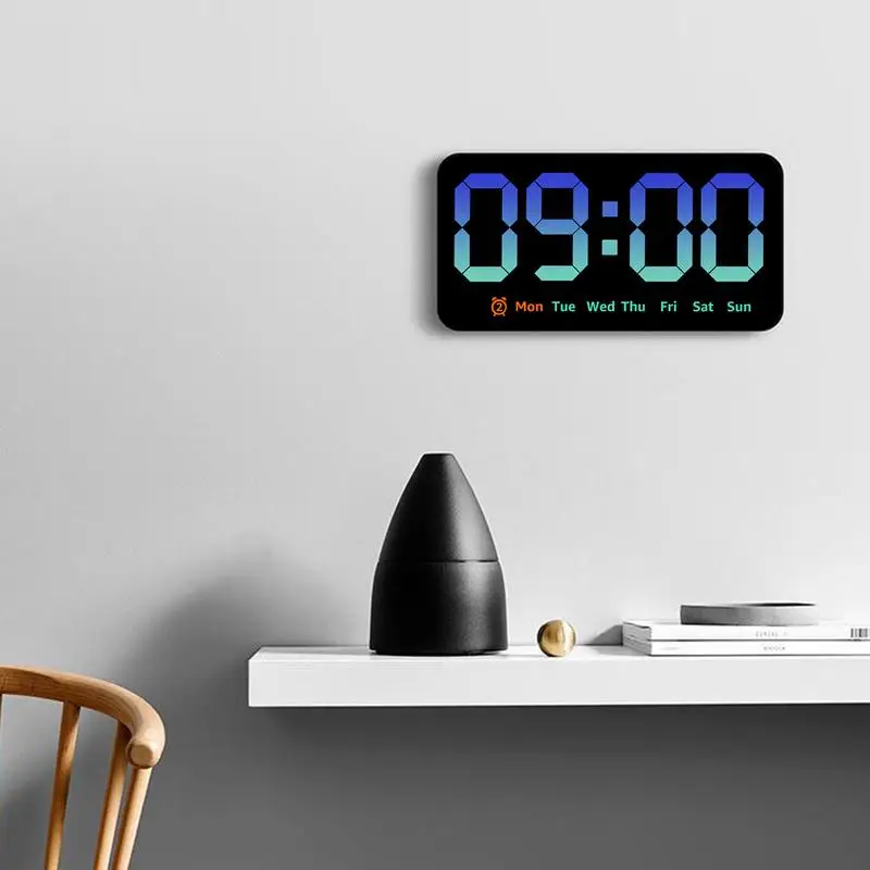 

Цифровые часы для спальни, прикроватные часы, электрические цифровые часы, большой дисплей, часы с температурой, питание от аккумулятора, Громкий будильник для