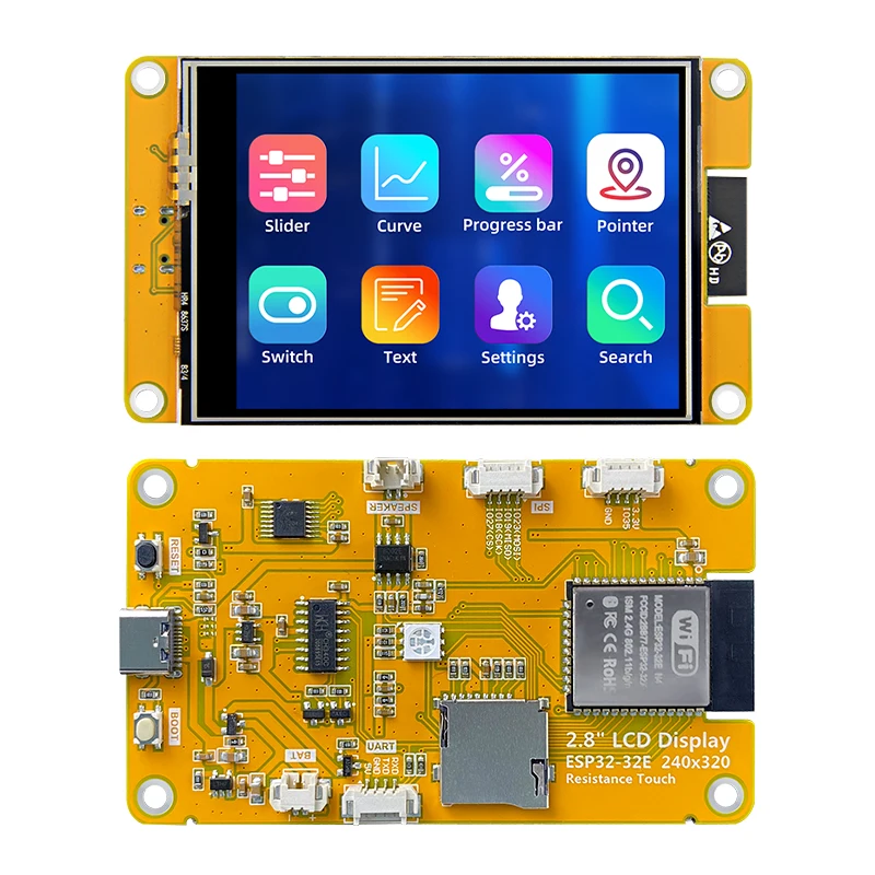 ESP32-WROOM-32E 2,8 Zoll Smart LCD Display für Arduino ESP32 LVGL WIFI Bluetooth 240*320 Bildschirm LCD TFT Modul SPI Kommunikation