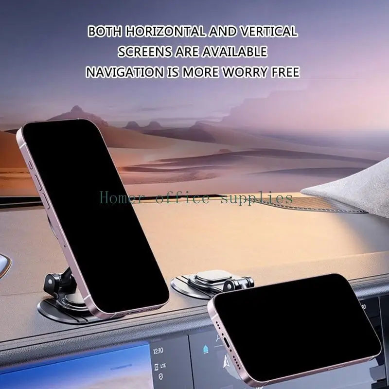 K43B autohouder, magnetische telefoonhouder voor auto met flexibele basis voor mobiele telefoon Dashboardmontage