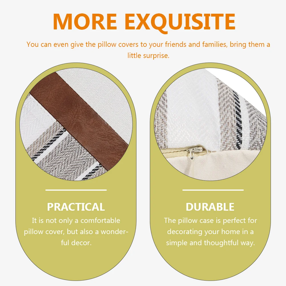 

Creative Stripe Pattern Pillowcase Modern Style Throw Pillow Cover Decorative Home Decoration Cushion Cover