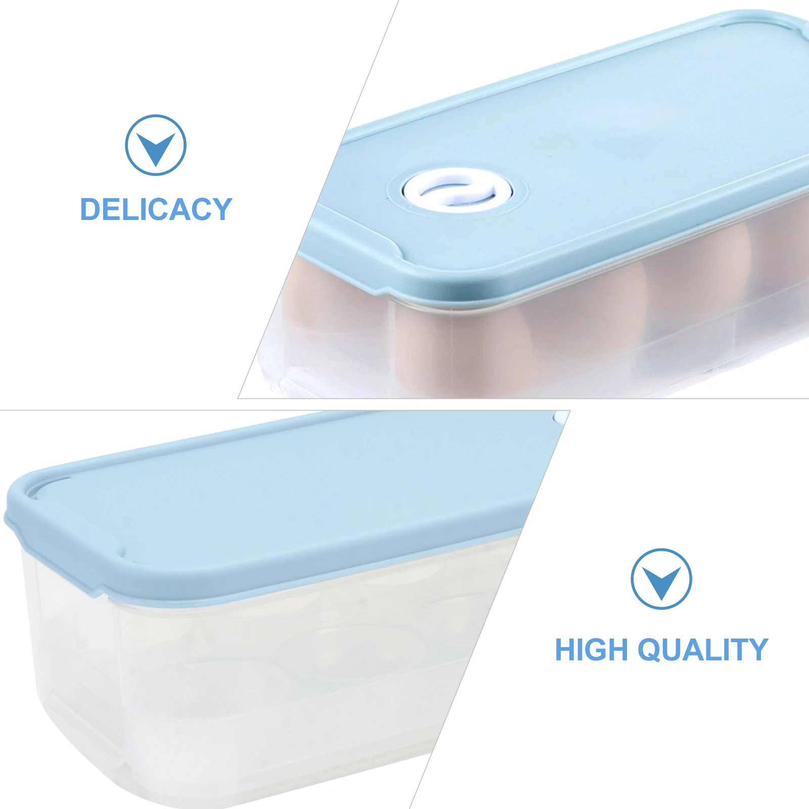 

Egg Storage Box 10 Grids Stackable PP Material Fresh Keeping Tray Kitchen Refrigerator Holder Egg Tray Storage Container Home