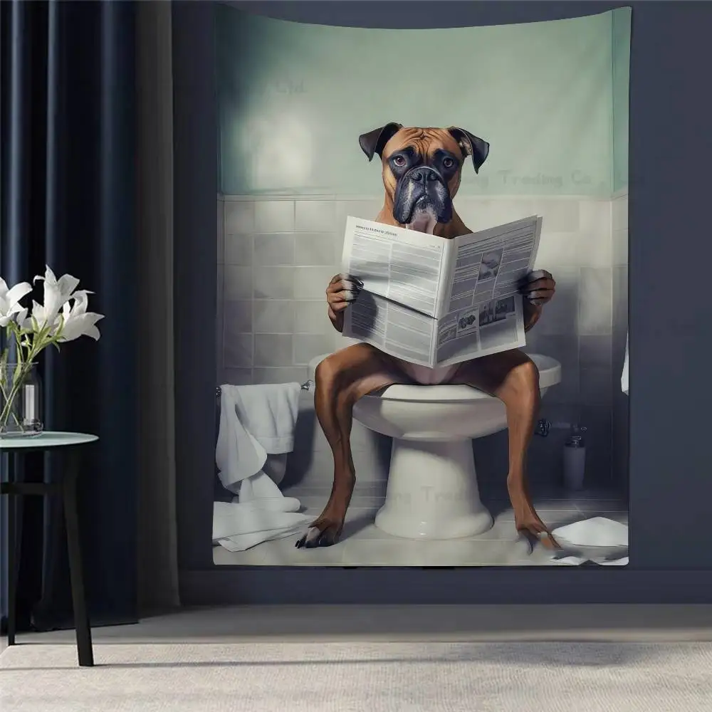 

Funny Toilet Animals Colorful Tapestry Wall Hanging Home Decoration Hippie Bohemian Decoration Divination Wall Art Decor