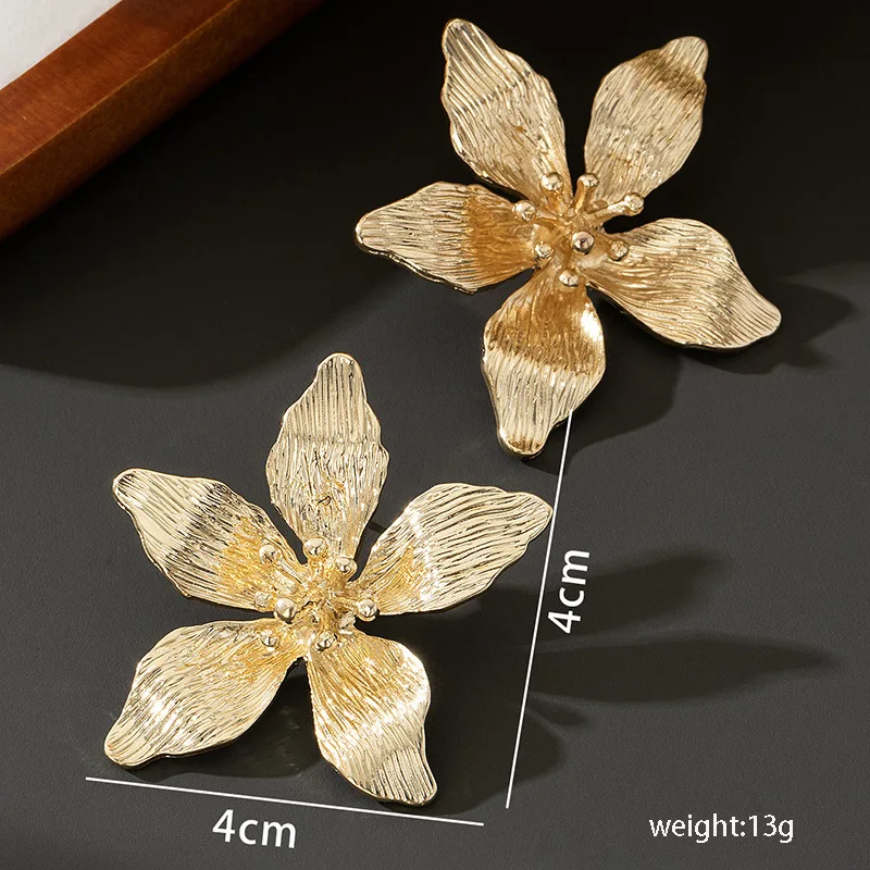 Korean Flower Earrings Stud Blue Flowers for Women Earring Post Spring Summer New Trendy Girls Cute Jewelrys