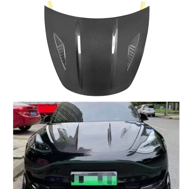 

CMS Style Real Carbon Fiber Front Hood Bonnet for Tesla Model 3 2017-2020 Car Styling