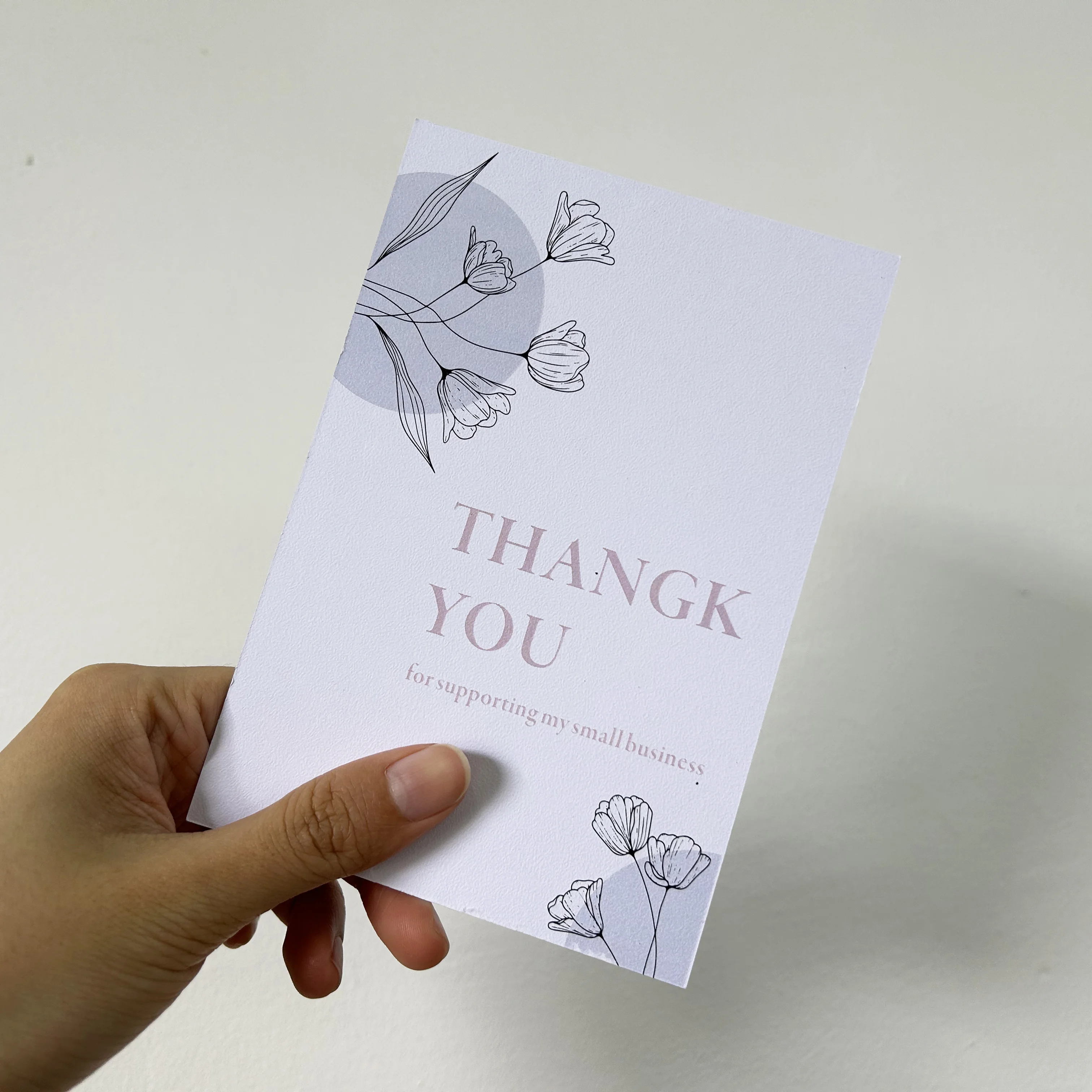 100x145mm 100pcs,special paper, store order thank you card, gift decoration and jewelry business thank you card