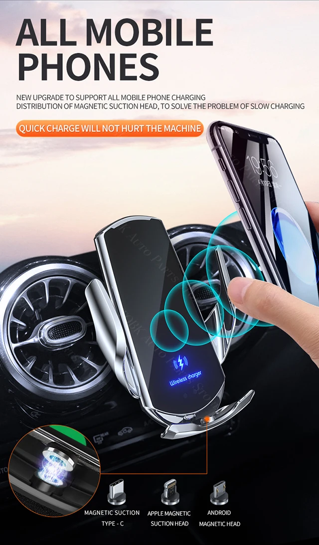Für Mercedes Benz CLA 250 2020-2024 Auto Telefon Halter Starke Spezielle Feste Halterung Basis 15W Drahtlose Lade autos Zubehör – Detail 26