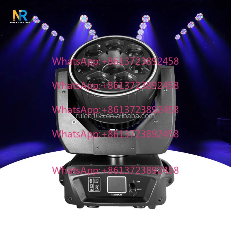 7*40w RGBW LED Moving Head Light 270° Vertical Scan 16 Bit Pan/Tilt Powerful Lighting Solution for Stages