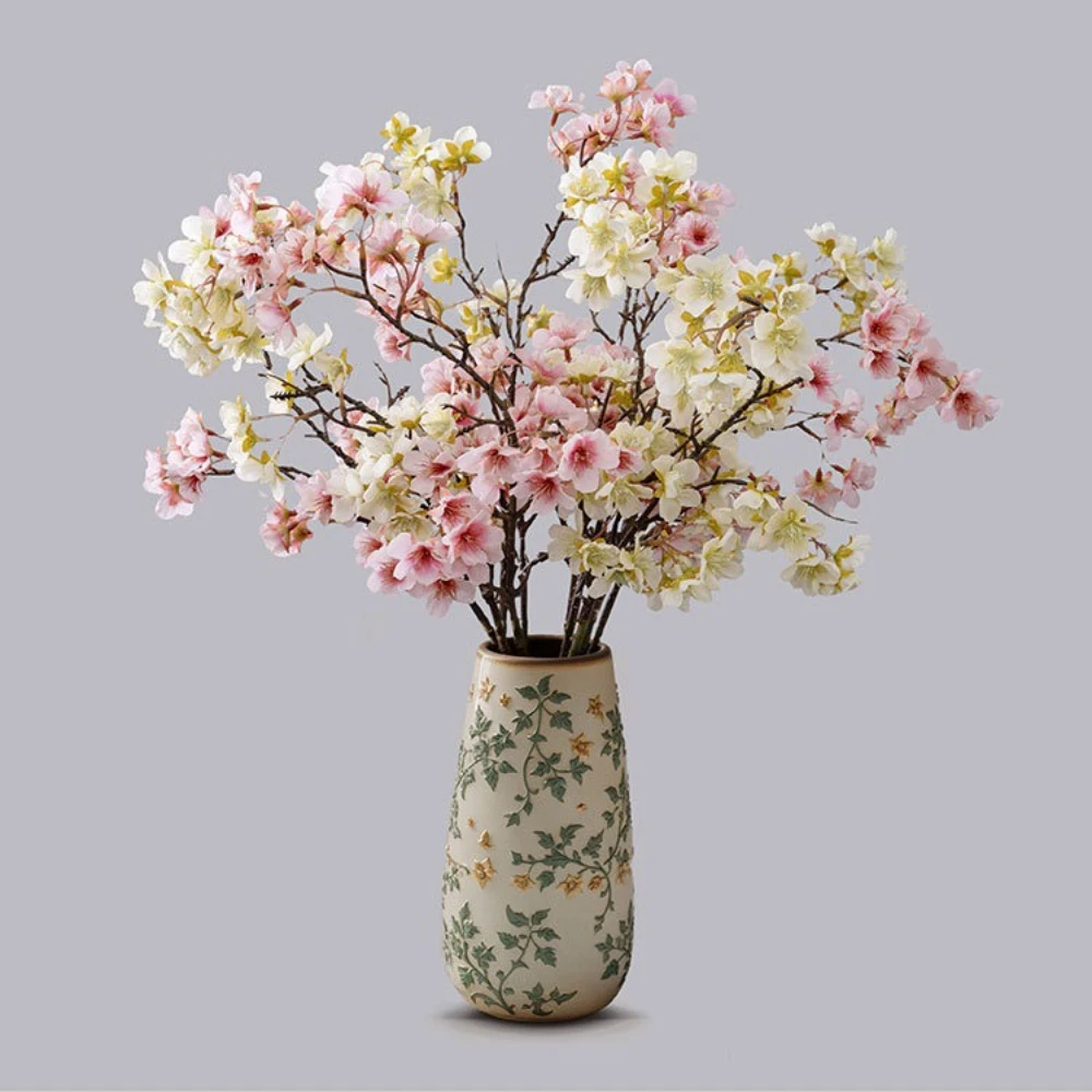

63cm Artificial Flower Peach Blossom Short Branch Small Cherry Blossom Wedding Decoration Home Decoration Flower