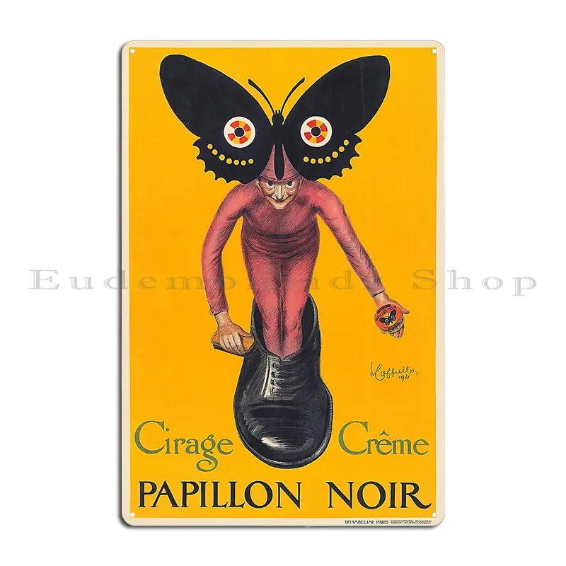 Papillon Noir Metal Sign Decoration Kitchen Print Wall Plaque Retro Tin Sign Poster