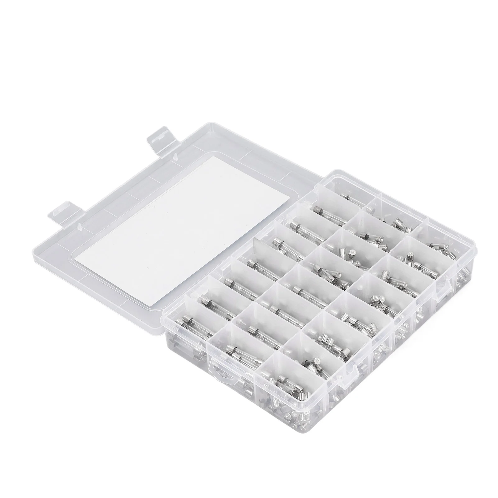 360Pcs Glass Fuse Tube 0.25A‑20A 24 Types 6x30mm 5x20mm Assortment Set Kit for Circuit Protection