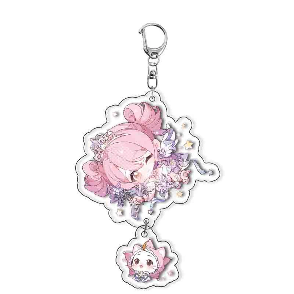 5Pcs/Set Game Infinity Nikki Cosplay Costume Acrylic Key Chain Keychain Pendant Prop Accessories Xmas Gift