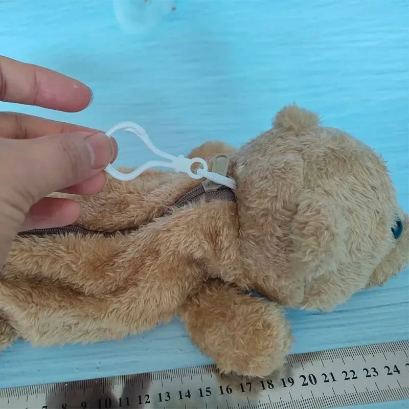 Creativo pinguino/orsetto peluche cartone animato animale astuccio simpatico giocattolo per bambini astuccio per penna ciondolo borsa scuola Kawaii