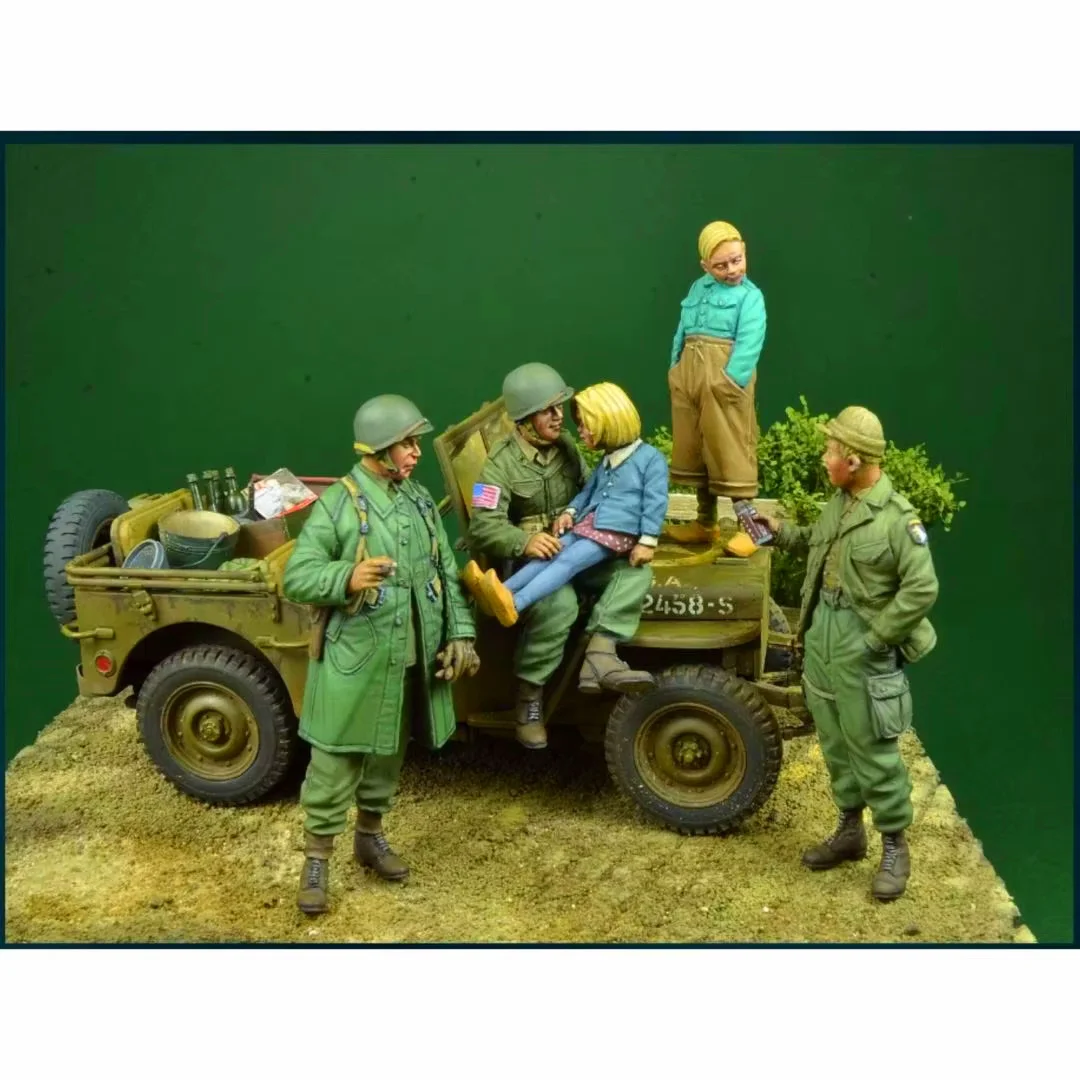 

1/35 Resin Model Figure GK，American soldier , Unassembled and unpainted kit